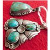 Image 4 : 2 Turquoise & Sterling Pendants