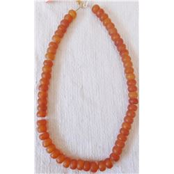 16" Strand of Amber Glass Beads