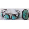 Image 7 : Sterling Silver & Turquoise Cuff & Ring