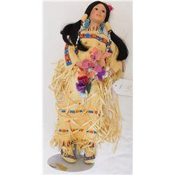 Sioux Plains Indian Doll on Stand