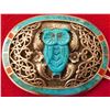 Image 1 : S. Kuehler Carved Turquoise Owl Buckle