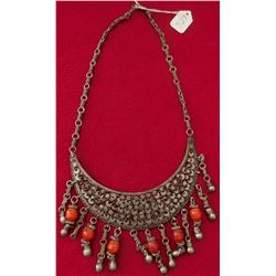 Indian Silver & Bead Necklace