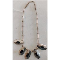 Sterling Silver & Onyx Necklace