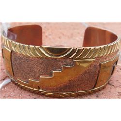 Mexican Copper Cuff w/Gold Wash