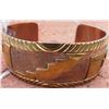 Image 1 : Mexican Copper Cuff w/Gold Wash