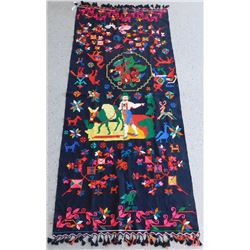 Colorful Mexican Pictorial Weaving
