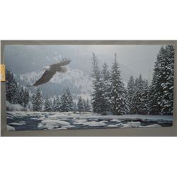 An unframed limited edition canvas print "Free Flight" handsigned by artist Danielle Smith, 88/180