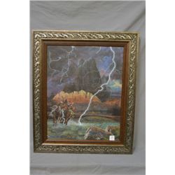 Framed limited edition giclee "Summoned Spirits" by artist Julie Kramer Cole, 33/95