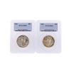 Image 1 : Set of 1944-45 Walking Liberty Half Dollar Coins PCGS Graded MS63