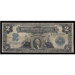 1899 $2 Mini Porthole Silver Certificate Note