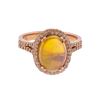 Image 1 : 14KT Rose Gold 2.42ct Opal and Diamond Ring