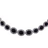 Image 2 : 14KT White Gold 86.83ctw Star Sapphire and Diamond Necklace