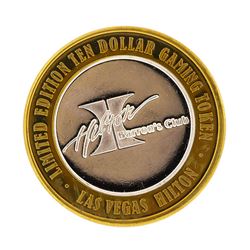 .999 Silver Hilton Barron's Club Las Vegas $10 Casino Limited Edition Gaming Tok