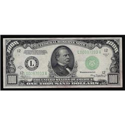 1934A $1000 Federal Reserve Note San Francisco
