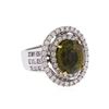 Image 1 : 18KT White Gold GIA 8.86ct. Alexandrite and Diamond Ring
