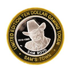 .999 Silver Sam's Town Las Vegas, NV $10 Casino Limited Edition Gaming Token