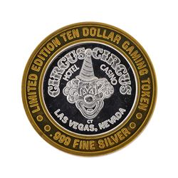 .999 Silver Circus Circus Hotel & Casino $10 Gaming Token Limited Edition