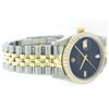 Image 3 : Mens Rolex Two Tone Onyx and Diamond Datejust Wristwatch