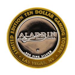 .999 Silver Aladdin Resort Casino Las Vegas, NV $10 Casino Limited Edition Gamin