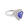 Image 1 : 14KT White Gold 1.89ct Tanzanite and Diamond Ring