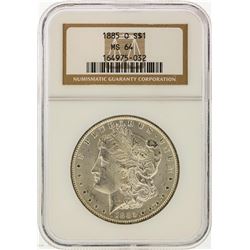 1885-O $1 Morgan Silver Dollar NGC Graded MS64