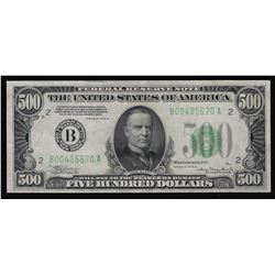 1934A $500 Federal Reserve Note New York, NY