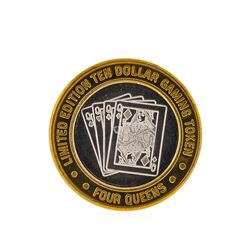 .999 Silver Four Queens Hotel & Casino  Nevada $10 Gaming Token Limited Edition