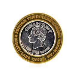 .999 Silver Caesars Palace Lake Tahoe, Nevada $10 Casino Gaming Token Limited Ed