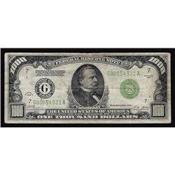 1928 $1000 Federal Reserve Note Chicago