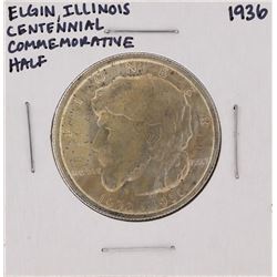 1936 Elgin Illinois Centennial Commemorative Half Dollar Coin