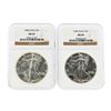 Image 1 : Set of 1988-1989 $1 American Silver Eagle Coins NGC MS69