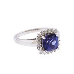 14KT White Gold 2.18ct. Tanzanite and Diamond Ring