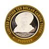 Image 2 : .999 Silver Pioneer Hotel & Gambling Hall $10 Casino Limited Edition Gaming Toke