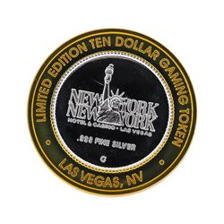 .999 Silver New York-New York Las Vegas $10 Casino Gaming Token Limited Edition