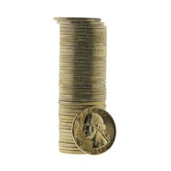 Roll of (40) 1960-D Brilliant Uncirculated Washington Silver Quarters