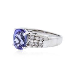 14KT White Gold 2.32ct Tanzanite and Diamond Ring