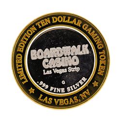 .999 Silver Boardwalk Casino Las Vegas, NV $10 Casino Limited Edition Gaming Tok
