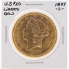 Image 1 : 1897-S $20 Liberty Head Double Eagle Gold Coin