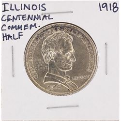 1918 Illinois Centennial Commemorative Half Dollar Coin