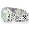 Image 3 : Mens Rolex Stainless Steel String Diamond Emerald Datejust Wristwatch