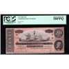 Image 1 : 1864 $20 Confederate States of America Note PCGS 58PPQ