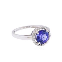 14KT White Gold 1.97ct. Tanzanite and Diamond Ring