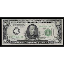 1934 $500 Federal Reserve Note San Francisco