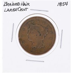 1854 Braided Hair Large Cent Coin