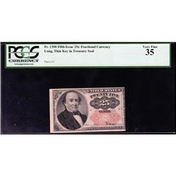 1874 Twenty-Five Cent Fifth Issue Fractional Note PCGS VF35