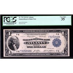 1918 $1 Federal Reserve Bank Note Atlanta PCGS VF35