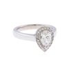 Image 1 : 14KT White Gold 0.97ctw Pear Shaped Diamond Engagement Ring