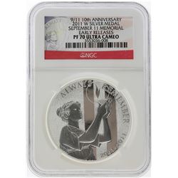 2011-W 9/11 10th Anniversary Silver Medal NGC PF70 Ultra Cameo Early Release