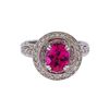 Image 2 : 18KT White Gold 2.00ct Pink Topaz and Diamond Ring