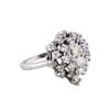 Image 1 : 14KT White Gold 0.75ctw Diamond Cluster Ring